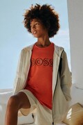 BOSS tricou de bumbac pentru copii culoarea portocaliu, cu imprimeu, J52034