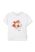 BOSS maglietta in cotone neonati colore bianco J52110