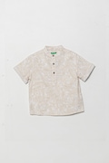 United Colors of Benetton t-shirt bawełniany dziecięcy kolor beżowy wzorzysty 5OUGGQ02G