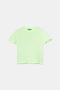 United Colors of Benetton tricou de bumbac pentru copii culoarea verde, uni, 3085G10JP