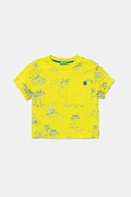 United Colors of Benetton t-shirt bawełniany dziecięcy kolor żółty wzorzysty 3PDQG10JN