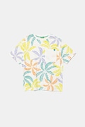 United Colors of Benetton t-shirt bawełniany dziecięcy kolor biały wzorzysty 3PDQC10PA