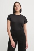 Calvin Klein tricou din bumbac femei, culoarea negru, K20K208049