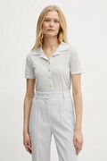 Polo majica Patrizia Pepe za žene, boja: srebrna, 8K0279 K128