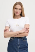 Bavlnené tričko Calvin Klein Jeans dámske, biela farba, J20J224982