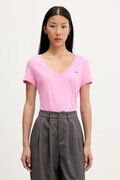 Tommy Jeans tricou pentru femei, din bumbac roz DW0DW20458