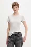 Tommy Jeans t-shirt basic damski bawełniany szary DW0DW20459