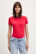 Tommy Jeans basic majica kratkih rukava za žene od pamuka crvena DW0DW20459