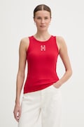 Joop! top damski bawełniany z elastanem czerwony 10018007