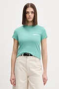 Karl Lagerfeld Jeans t-shirt bawełniany damski kolor turkusowy A1W17004