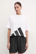 Памучна тениска adidas Essentials в бяло JG8737