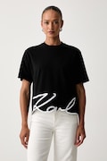 Bavlněné tričko Karl Lagerfeld KARL SIGNATURE černá barva, A1W17013
