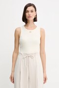Twinset top bawełniany kolor beżowy 251TP2550