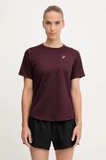 Asics t-shirt do biegania Core kolor bordowy 2012D170