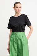 Luisa Spagnoli tricou din bumbac femei, culoarea negru, 542081