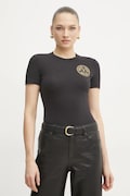 Kratka majica Versace Jeans Couture ženska, črna barva, 78HAHT00 CJ03T