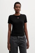 Diesel t-shirt bawełniany T-UNCUTIE-LONG-D T-SHIRT damski kolor czarny A14962.0GRAI