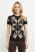 Bavlněné tričko Versace Jeans Couture černá barva, 78HAH6P8 JS472