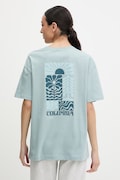 Columbia t-shirt bawełniany Rolling Bend damski kolor turkusowy 2120031