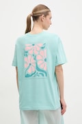 Columbia t-shirt bawełniany Rolling Bend damski kolor turkusowy 2120031
