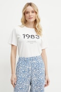 Βαμβακερό μπλουζάκι Weekend Max Mara γυναικείο, χρώμα: άσπρο, 2515971041600