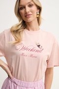 Weekend Max Mara t-shirt bawełniany damski kolor pomarańczowy 2515971032600