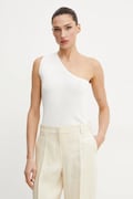 MM bluză femei, culoarea alb, uni, 2516361028600