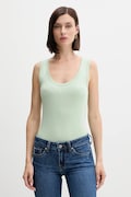 United Colors of Benetton top din bumbac culoarea gri, 3GA2DH010
