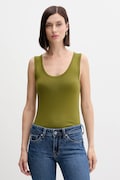United Colors of Benetton top din bumbac culoarea gri, 3GA2DH010