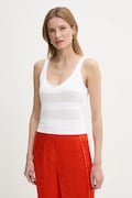 United Colors of Benetton top bawełniany kolor biały 1898DH018