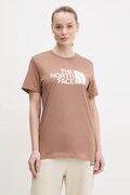 Kratka majica The North Face Relaxed Easy ženska, rjava barva, NF0A8A6GAIA1
