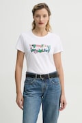 Βαμβακερό μπλουζάκι Levi's THE PERFECT TEE γυναικείο, χρώμα: άσπρο, 17369