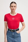 Tommy Hilfiger pamut póló női, piros, WW0WW44586
