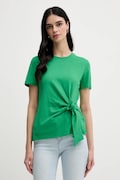 Bombažna kratka majica Tommy Hilfiger zelena barva, WW0WW44559