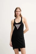 Βαμβακερό φόρεμα παραλίας Guess χρώμα: μαύρο, E5GP01 I3Z14