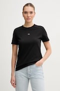 Βαμβακερό μπλουζάκι Calvin Klein Jeans γυναικείο, χρώμα: μαύρο, J20J225243