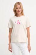 Βαμβακερό μπλουζάκι Calvin Klein Jeans χρώμα: άσπρο, LV047B865G