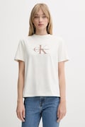 Бавовняна футболка Calvin Klein Jeans колір бежевий LV047B865G