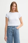 Calvin Klein Jeans tricou culoarea alb, LV047AB802