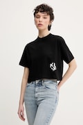 Majica kratkih rukava Karl Lagerfeld Jeans za žene, boja: crna, A2W17076