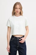 Βαμβακερό μπλουζάκι Guess FILANTA χρώμα: πράσινο, V5GI18 I3Z14