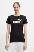 Bavlněné tričko Puma dámské, černá barva, 631536