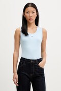 Tommy Jeans τοπ γυναικείο βαμβακερό με ελαστάν μπλε DW0DW20673