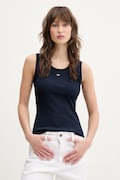 Top Tommy Jeans tmavomodrá farba, DW0DW20673