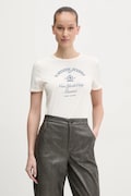 Tommy Jeans t-shirt in cotone donna colore beige DW0DW20323
