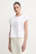 Liu Jo t-shirt bawełniany damski kolor biały VA5151.JS923