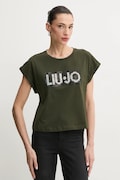 Liu Jo t-shirt bawełniany damski kolor zielony VA5151.JS923