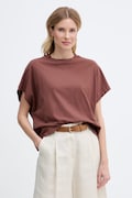 United Colors of Benetton majica ženska od pamuka smeđa 3096D1071