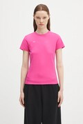 Pangaia tricou Cotton-Stretch T-shirt culoarea roz, 10002430