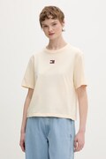 Tommy Jeans t-shirt bawełniany beżowy DW0DW22202